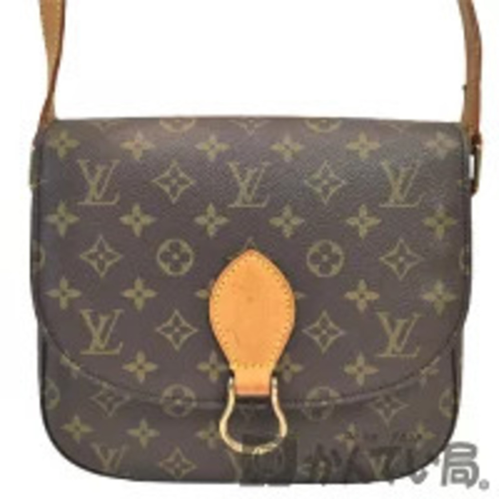LOUIS VUITTON Saint Cloud Monogram Canvas Leather Brown Shoulder Bag